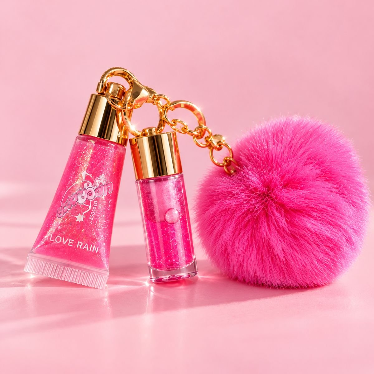 Kit Coração 02 Lip Gloss e Pompom - Love Rain - Imagem 4