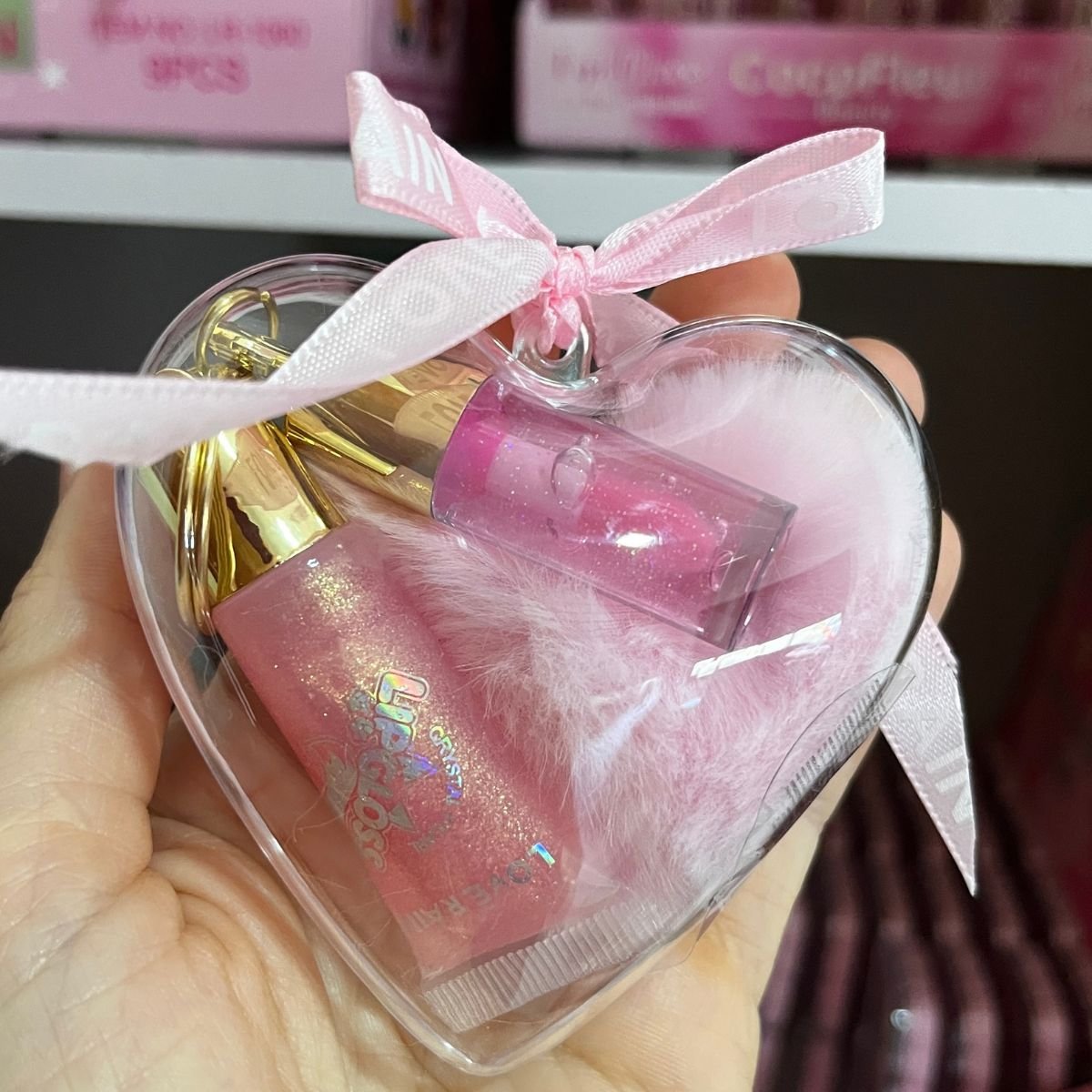 Kit Coração 02 Lip Gloss e Pompom - Love Rain - Imagem 6